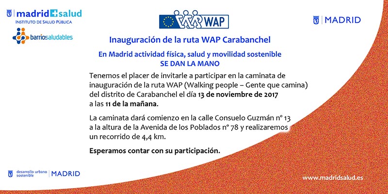 Inauguración de la ruta WAP de Carabanchel