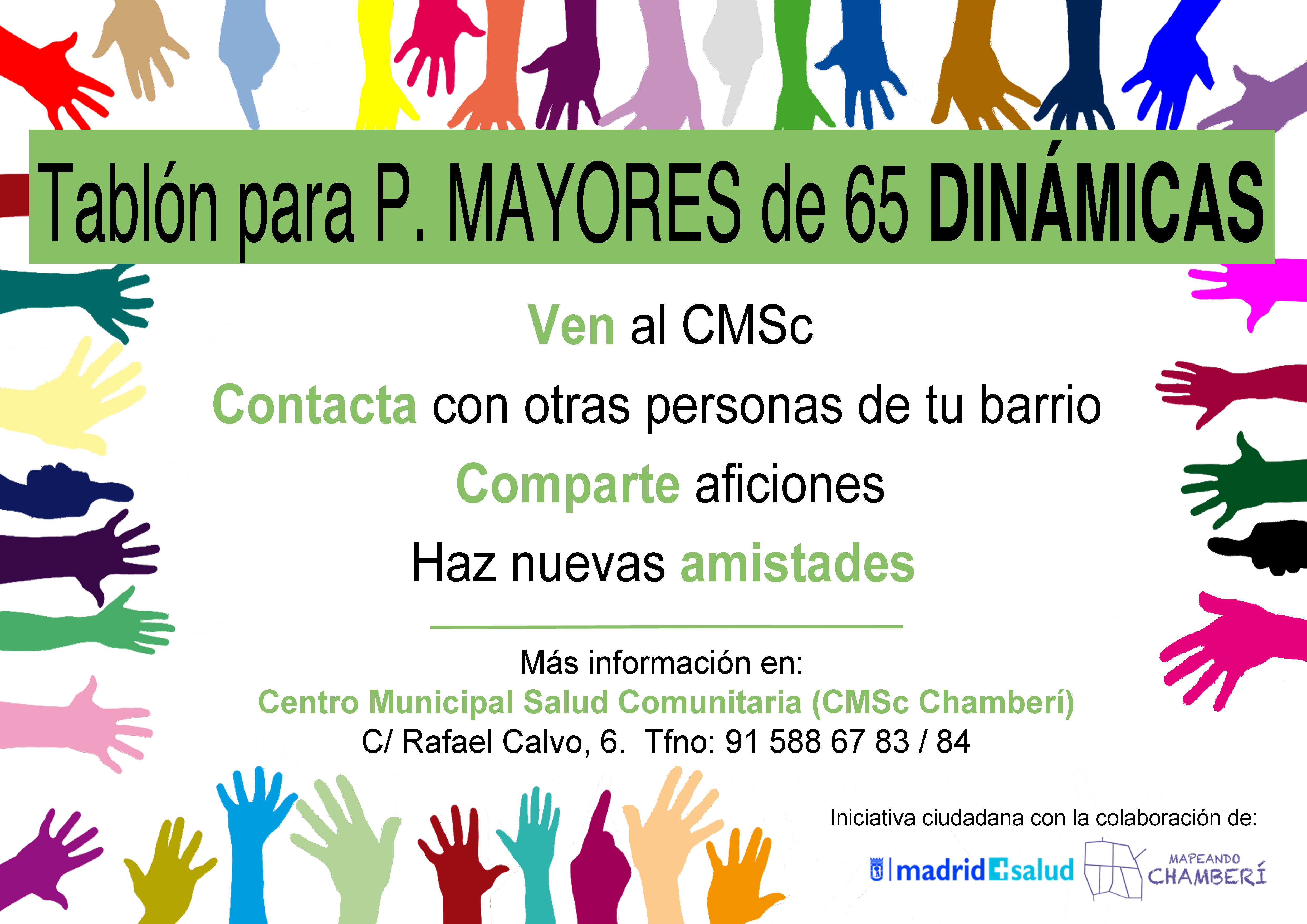 ¡Ven al CMSc Chamberí y Cuelga tu Ficha!