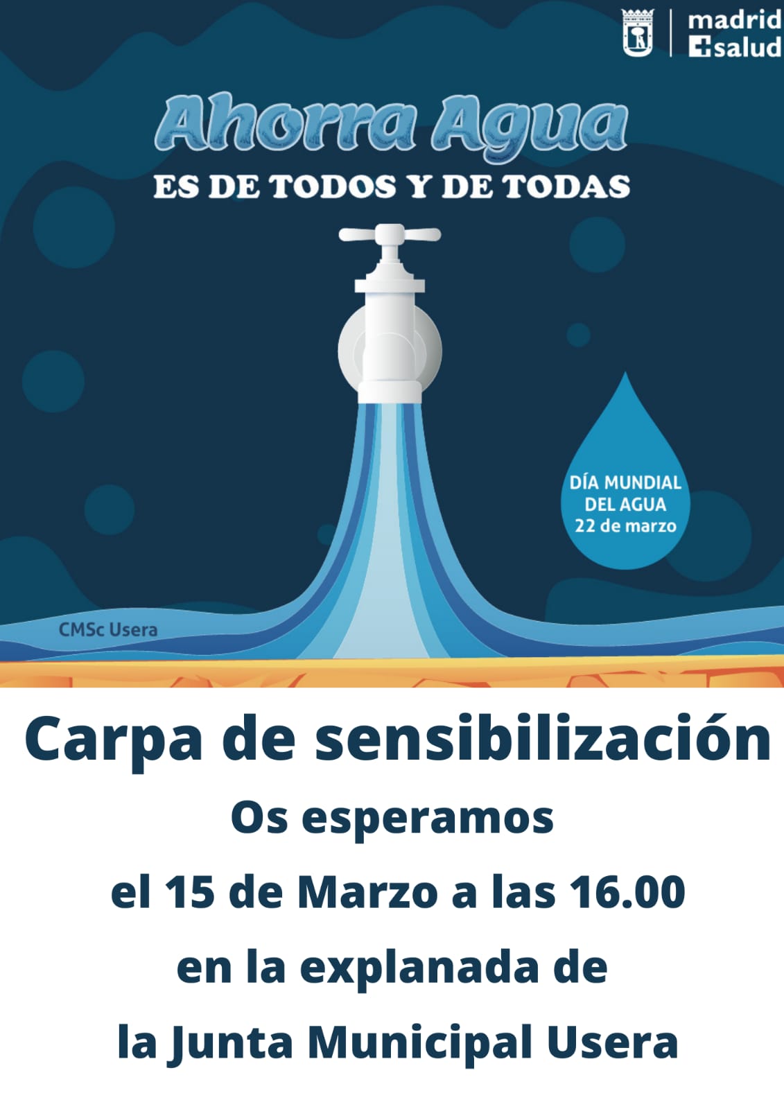 Carpa sensibilización  Día Mundial del Agua