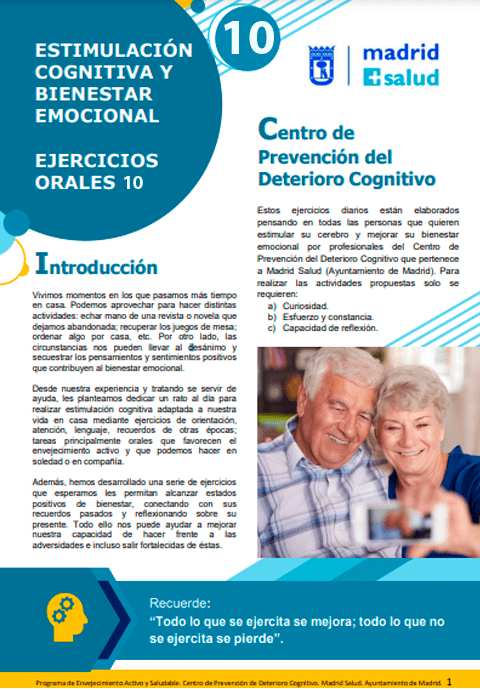 Ejercicios orales 10 - Estimulación cognitiva y bienestar emocional