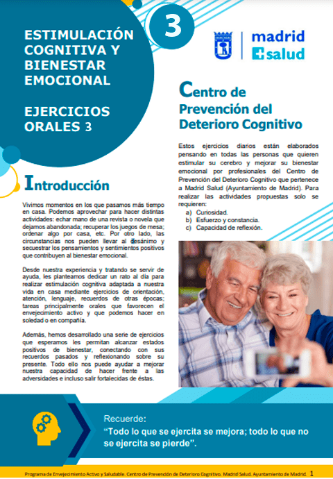 Ejercicios orales 3 - Estimulación cognitiva y bienestar emocional