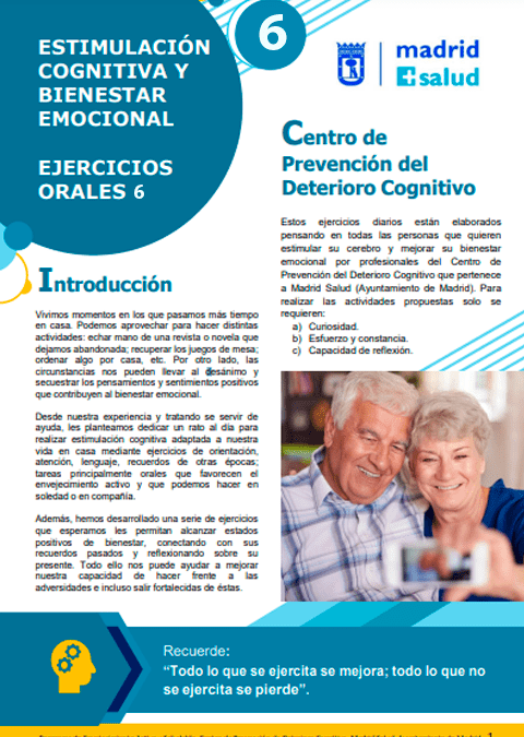 Ejercicios orales 6 – Estimulación cognitiva y bienestar emocional