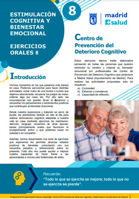 Ejercicios orales 8 - Estimulación cognitiva y bienestar emocional