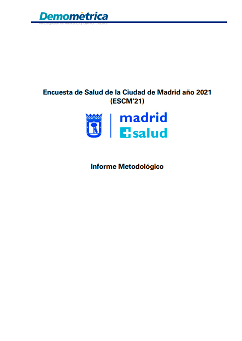Encuesta de Salud de la ciudad de Madrid. Informe metodológico. 2021