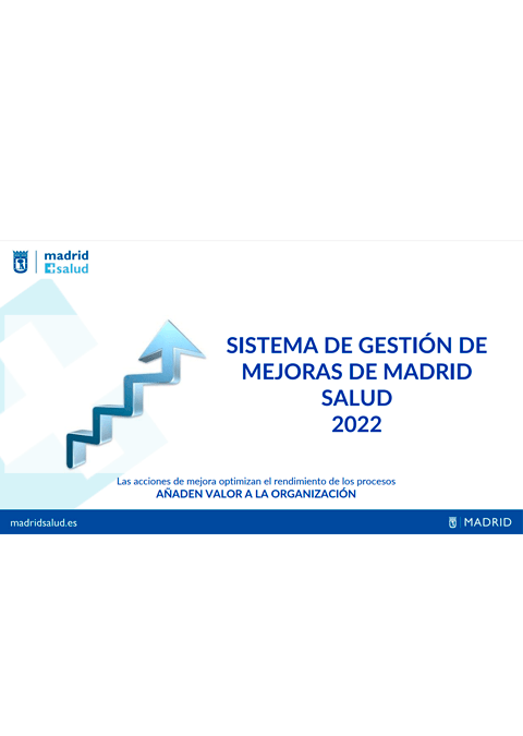 Memoria anual Madrid Salud 2022. Anexo II. Sistema de gestión de mejoras